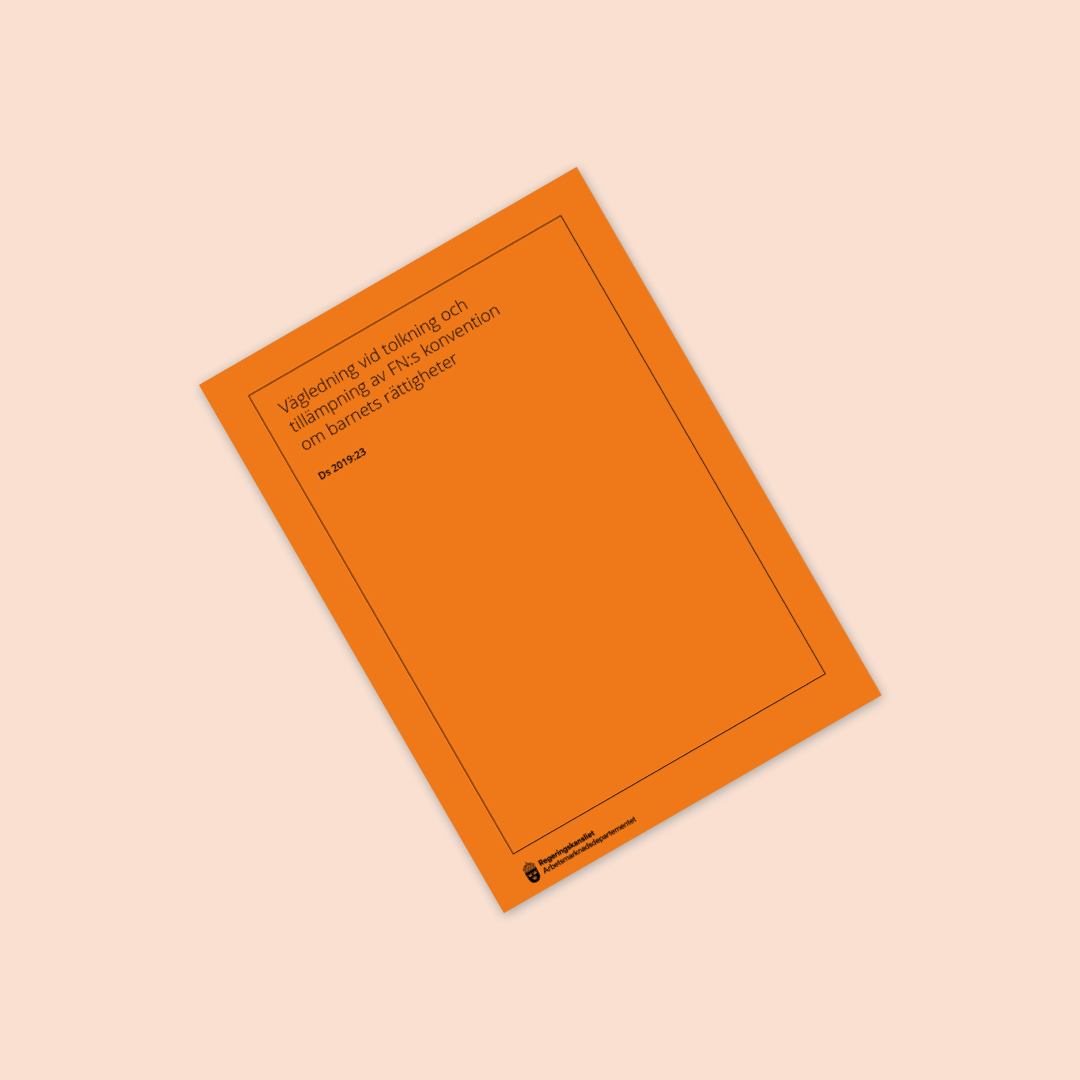 Omslagsbild på Vägledning vid tolkning och tillämpning av barnkonventionen