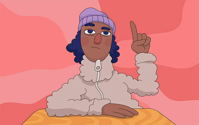 Illustration på barn som räcker upp ett finger för att få säga något